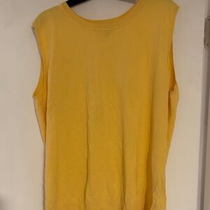 august silk Yellow Sleeveless Knit Tank